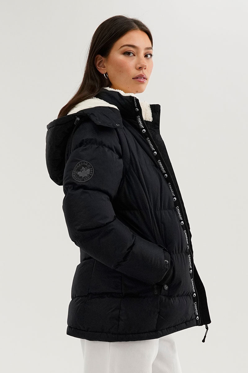 Canada Weather Gear Zip Off Sleeve Parka Jacket - Navy - Womens Parka Jackets - Canada Weather Gear