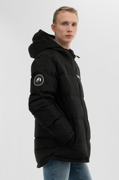 Super Triple Goose Colour Block Bomber Jacket - Black