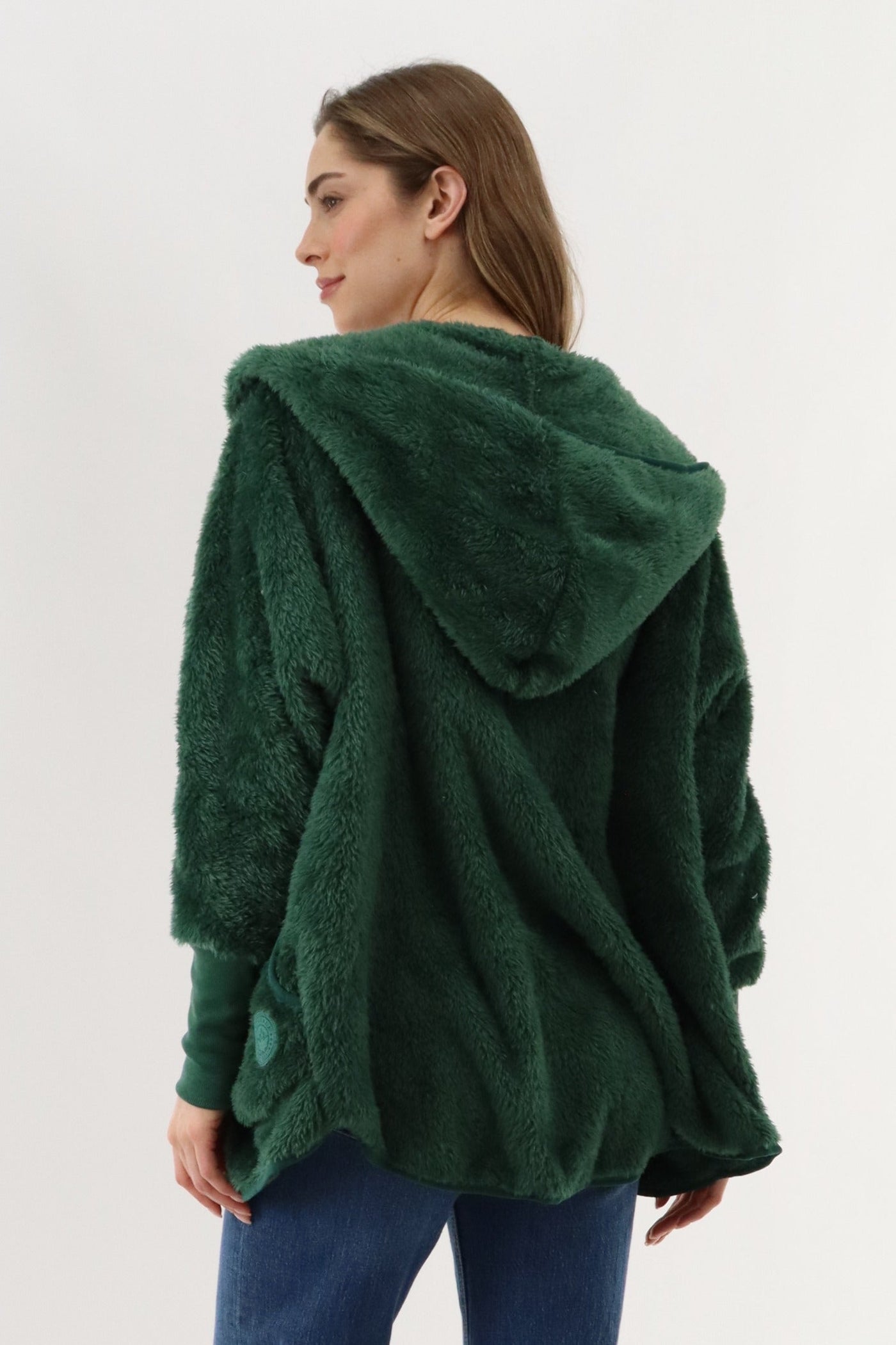 Canada Weather Gear Open Front Teddy Cardigan - Green - Womens Cardigans - Canada Weather Gear