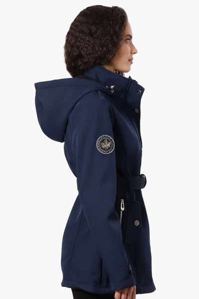 Canada Weather Gear Belted Soft Shell Lightweight Jacket - Navy - Womens Lightweight Jackets - Canada Weather Gear