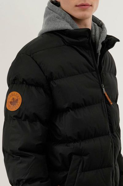 Canada Weather Gear Fleece Quilted Bomber Jacket - Black - Mens Bomber Jackets - Canada Weather Gear