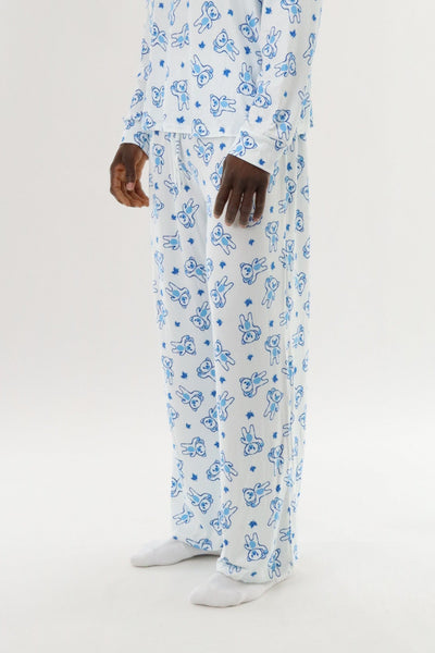 Canada Weather Gear Long Teddy Bear Pajama Pants - White - Mens Pajamas - Canada Weather Gear