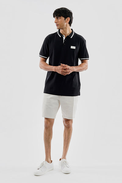 Essentials Super Triple Goose Basic Stripe Polo Shirt - Black - Mens Polo Shirts - Canada Weather Gear