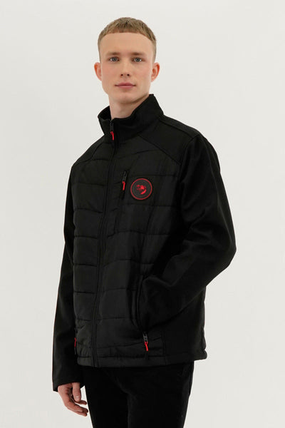 Super Triple Goose Quilted Colour Block Lightweight Jacket - Black - Mens Lightweight Jackets - Canada Weather Gear