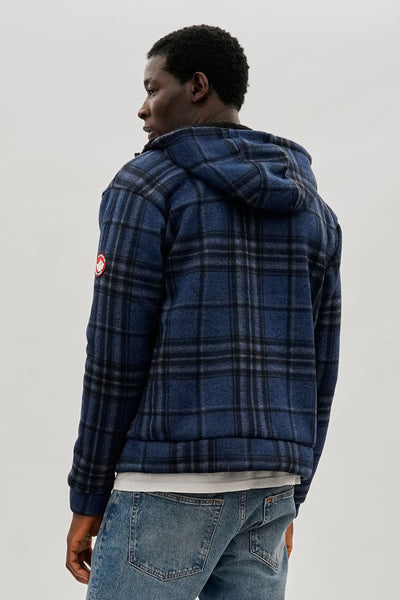 Canada Weather Gear Hooded Sherpa Lined Lightweight Jacket - Navy