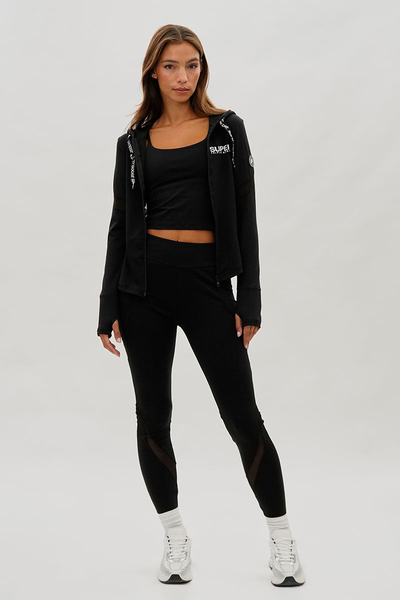 Super Triple Goose High Waisted Leggings - Black - Womens Leggings - Canada Weather Gear