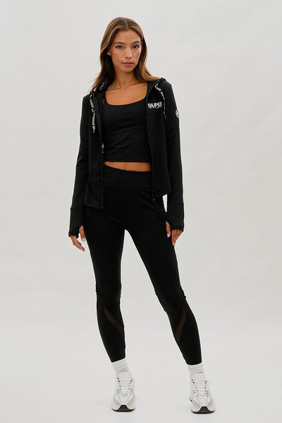 Super Triple Goose High Waisted Leggings - Black - Womens Leggings - Canada Weather Gear