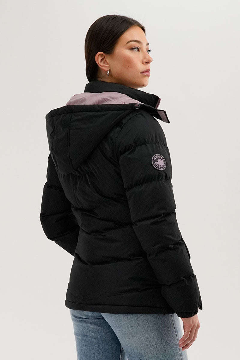 Canada Weather Gear Chevron Bomber Jacket - Black - Womens Bomber Jackets - Canada Weather Gear
