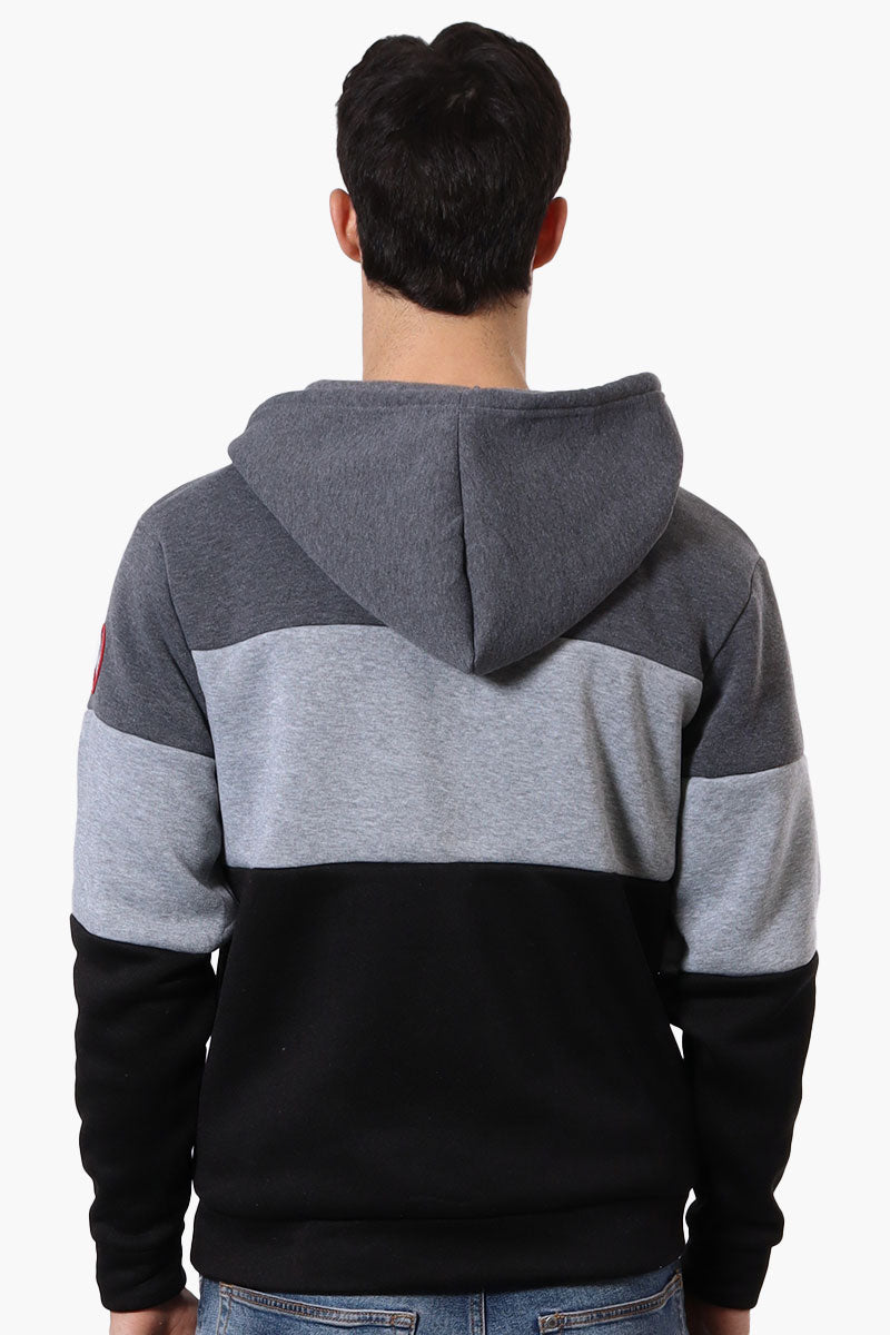 Canada Weather Gear 1/2 Zip Colour Block Hoodie - Grey - Mens Hoodies & Sweatshirts - Canada Weather Gear