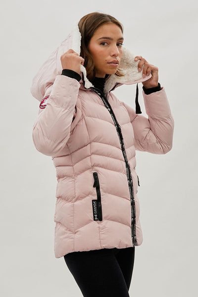 Canada Weather Gear Zip Off Sleeve Bomber Jacket - Pink - Womens Bomber Jackets - Canada Weather Gear