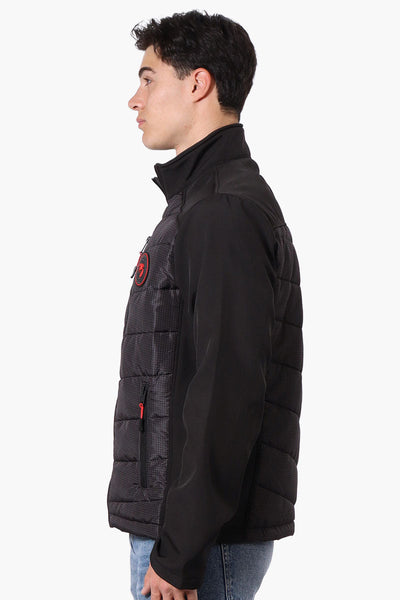 Super Triple Goose Grid Pattern Quilted Bubble Lightweight Jacket - Black - Mens Lightweight Jackets - Canada Weather Gear