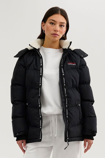 Canada Weather Gear Girls' Full-Zip Winter Coat – Black, Polyester, Regular Fit