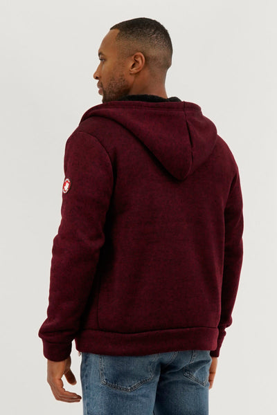 Canada Weather Gear Sherpa Lined Lightweight Jacket - Burgundy - Mens Lightweight Jackets - Canada Weather Gear