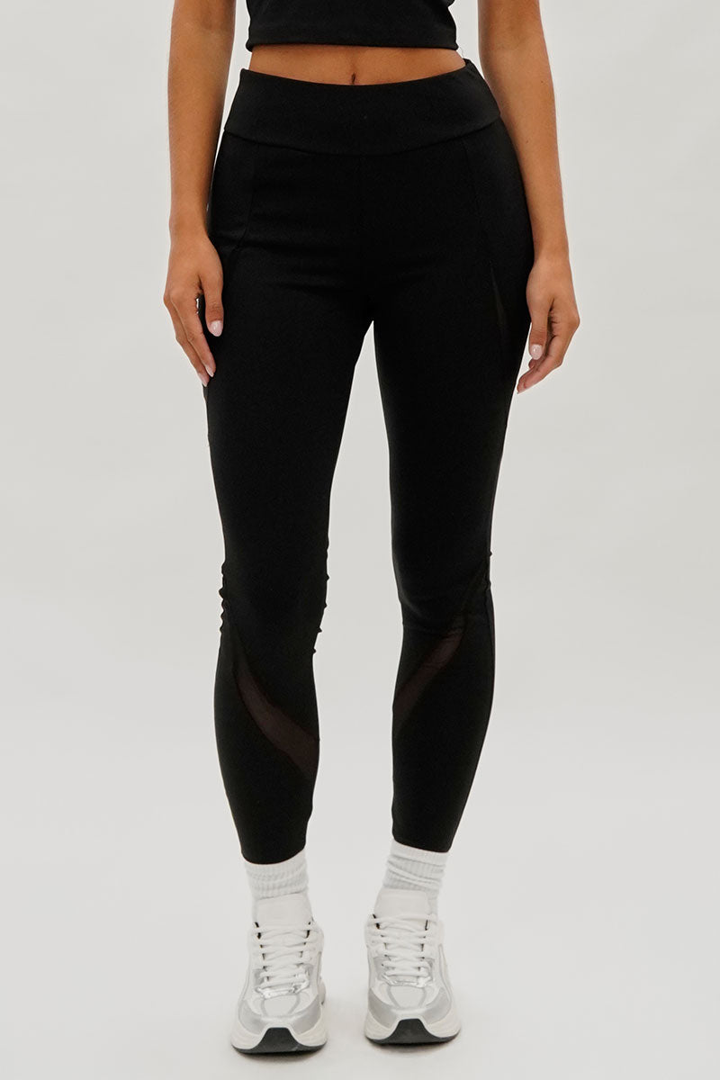 Super Triple Goose High Waisted Leggings - Black - Womens Leggings - Canada Weather Gear