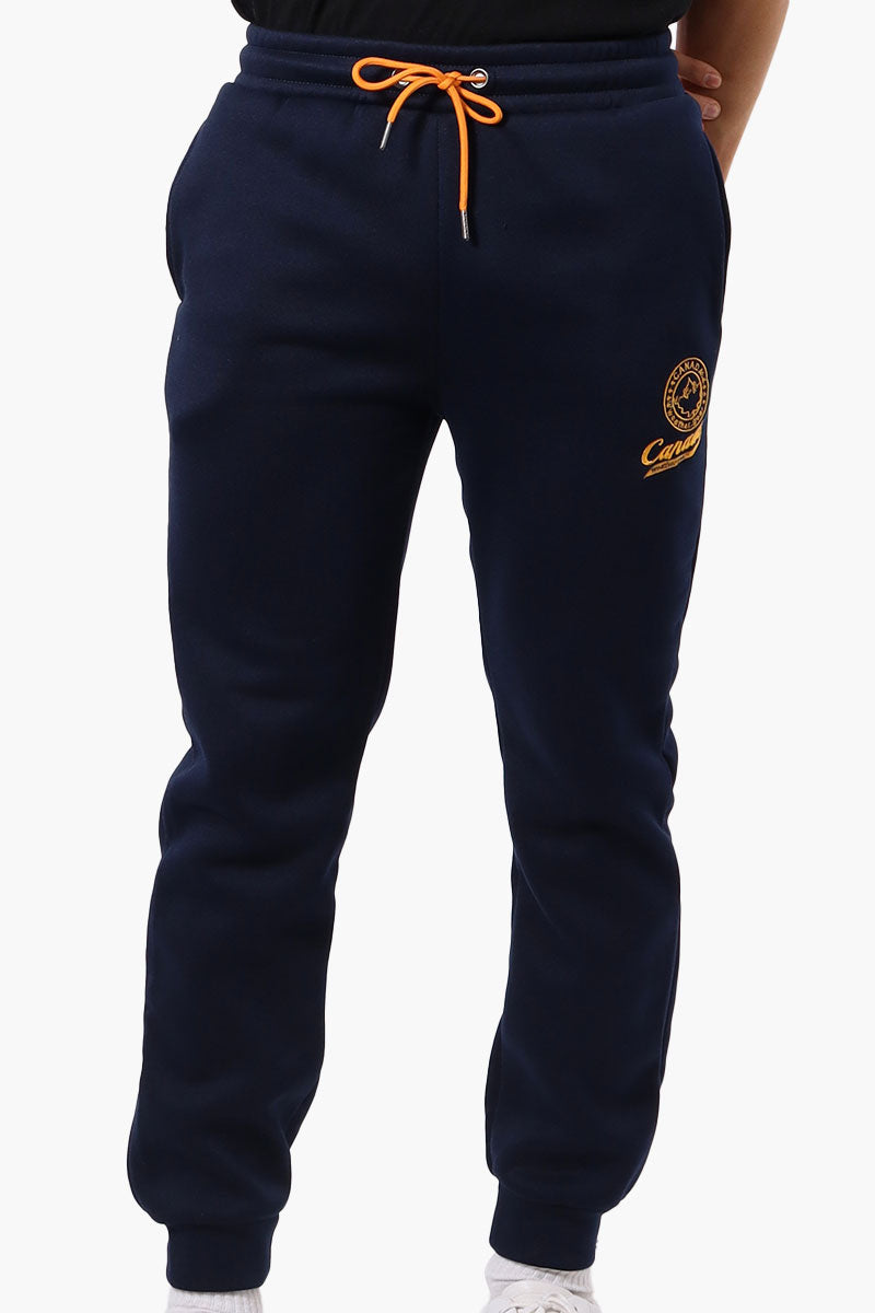 Canada Weather Gear Tie Waist Embroidered Joggers - Navy