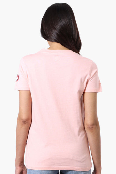 Canada Weather Gear Maple Leaf Print Tee - Blush - Womens Tees & Tank Tops - Canada Weather Gear