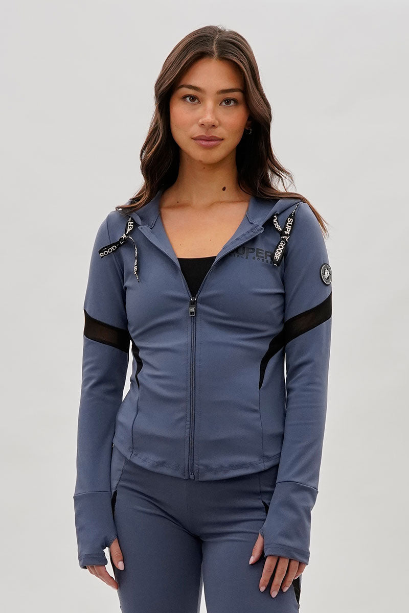 Super Triple Goose Zip Up Active Hoodie - Grey - Womens Hoodies & Sweatshirts - Canada Weather Gear