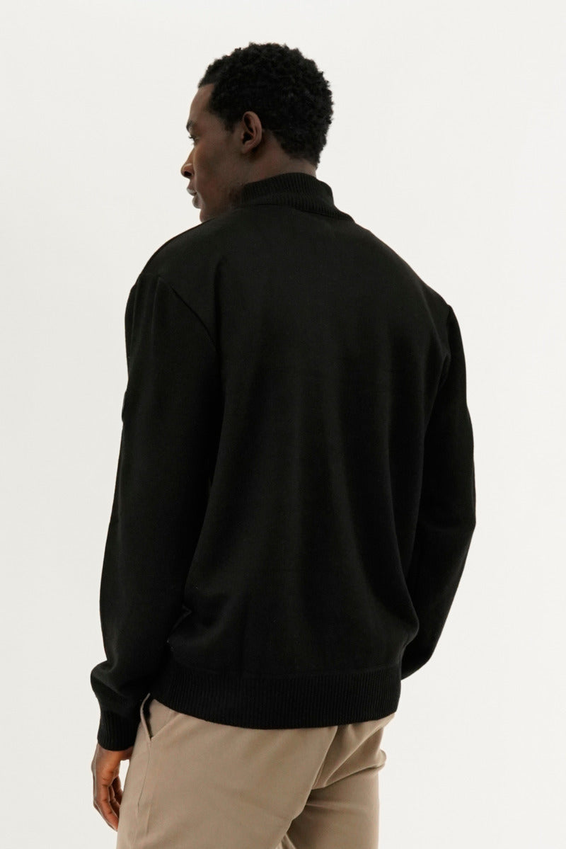 Canada Weather Gear Button Up Colour Block Pullover Sweater - Grey - Mens Pullover Sweaters - Canada Weather Gear