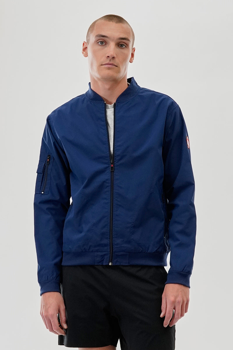 Canada Weather Gear Basic Zip Up Bomber Lightweight Jacket - Navy - Mens Lightweight Jackets - Canada Weather Gear