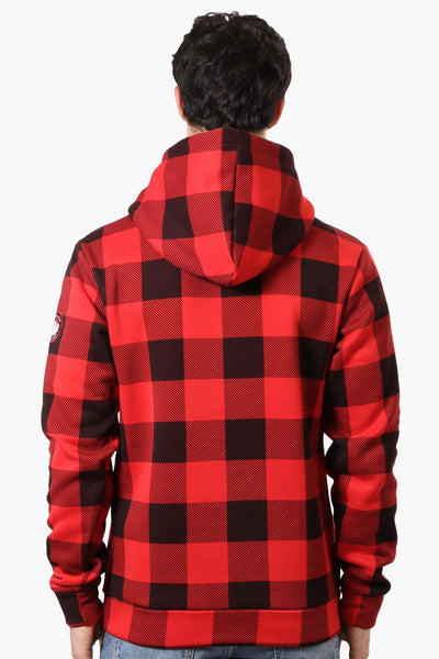 Canada Weather Gear Plaid Embroidered Hoodie - Red