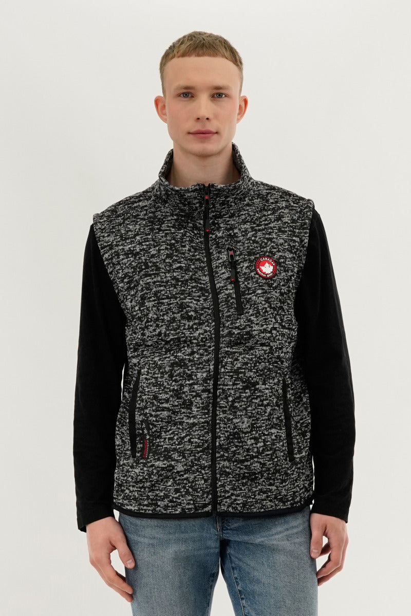 Canada Weather Gear Fleece Vest - Black - Mens Vests - Canada Weather Gear