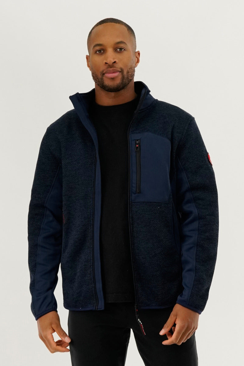Canada Weather Gear Fleece Lightweight Jacket - Navy - Mens Lightweight Jackets - Canada Weather Gear