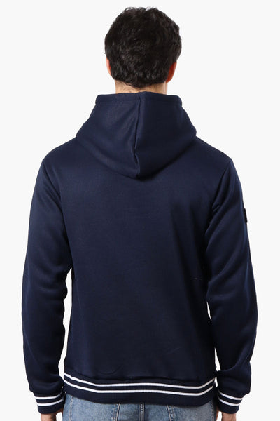 Canada Weather Gear Striped Cuff Hoodie - Navy - Mens Hoodies & Sweatshirts - Canada Weather Gear