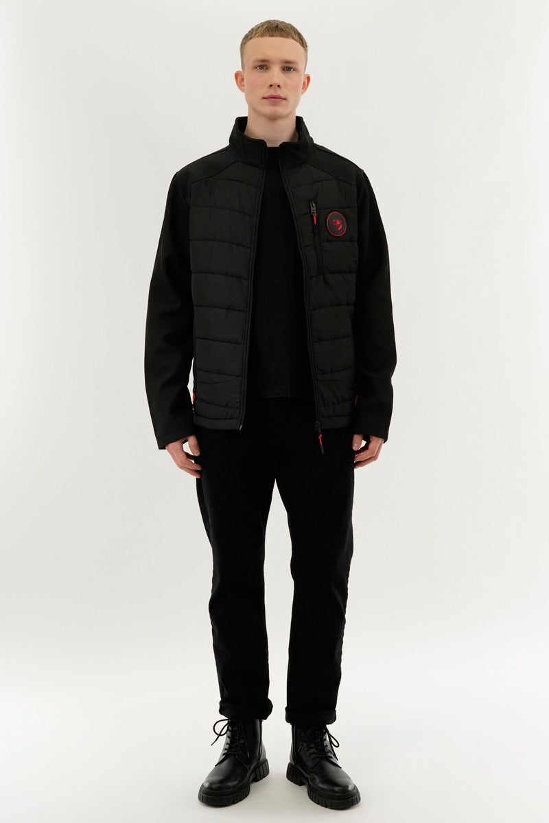 Super Triple Goose Quilted Colour Block Lightweight Jacket - Black - Mens Lightweight Jackets - Canada Weather Gear