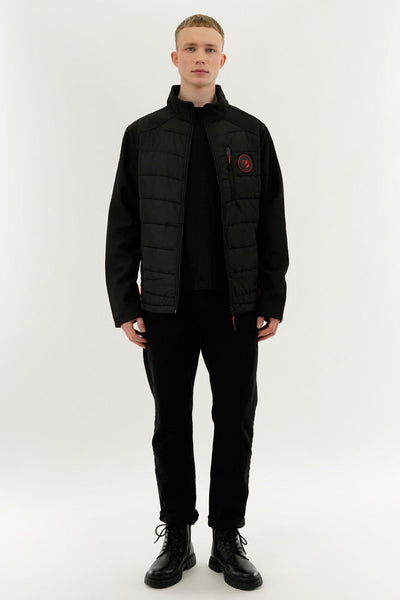 Super Triple Goose Quilted Colour Block Lightweight Jacket - Black - Mens Lightweight Jackets - Canada Weather Gear