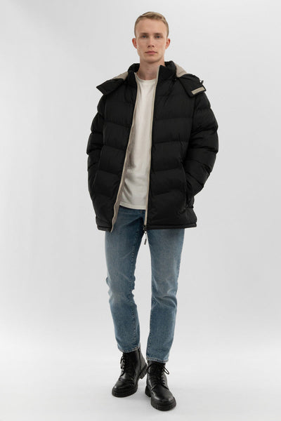 Super Triple Goose Chevron Bomber Jacket - Beige