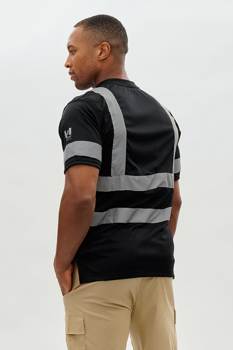 Canada Work Gear Hi-Vis Short Sleeve Tee - Black - Mens Tees & Tank Tops - Canada Weather Gear