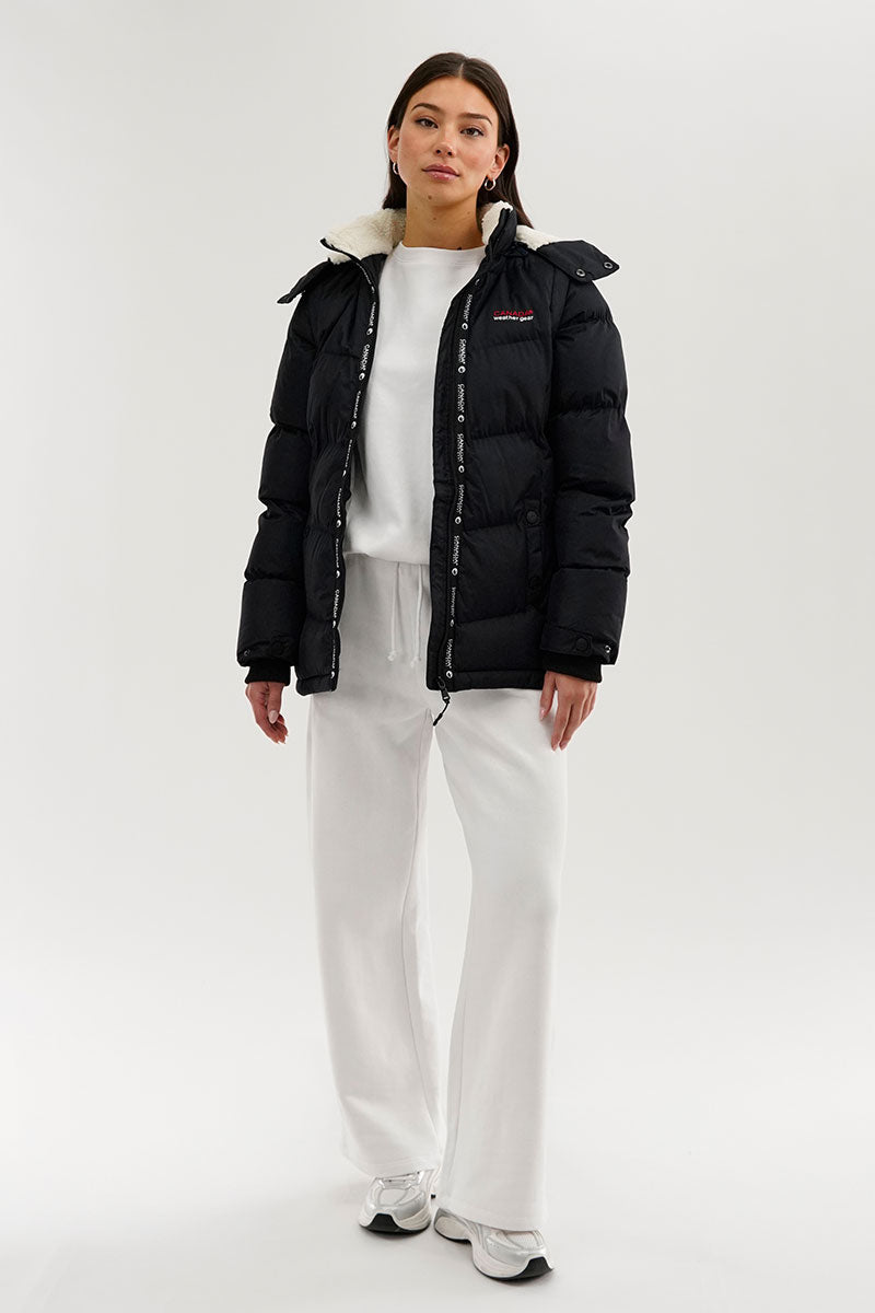Canada Weather Gear Zip Off Sleeve Parka Jacket - Navy - Womens Parka Jackets - Canada Weather Gear