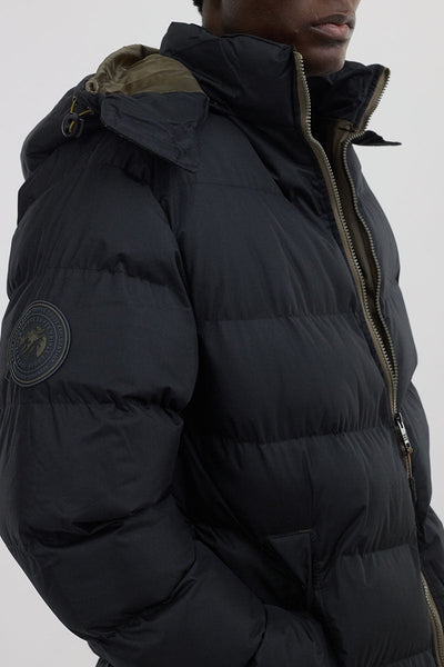 Super Triple Goose Chevron Bomber Jacket - Black