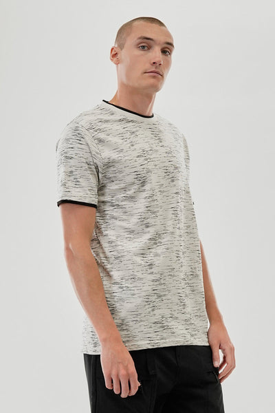Canada Weather Gear Vintage Patterned Crewneck Tee - Stone - Mens Tees & Tank Tops - Canada Weather Gear