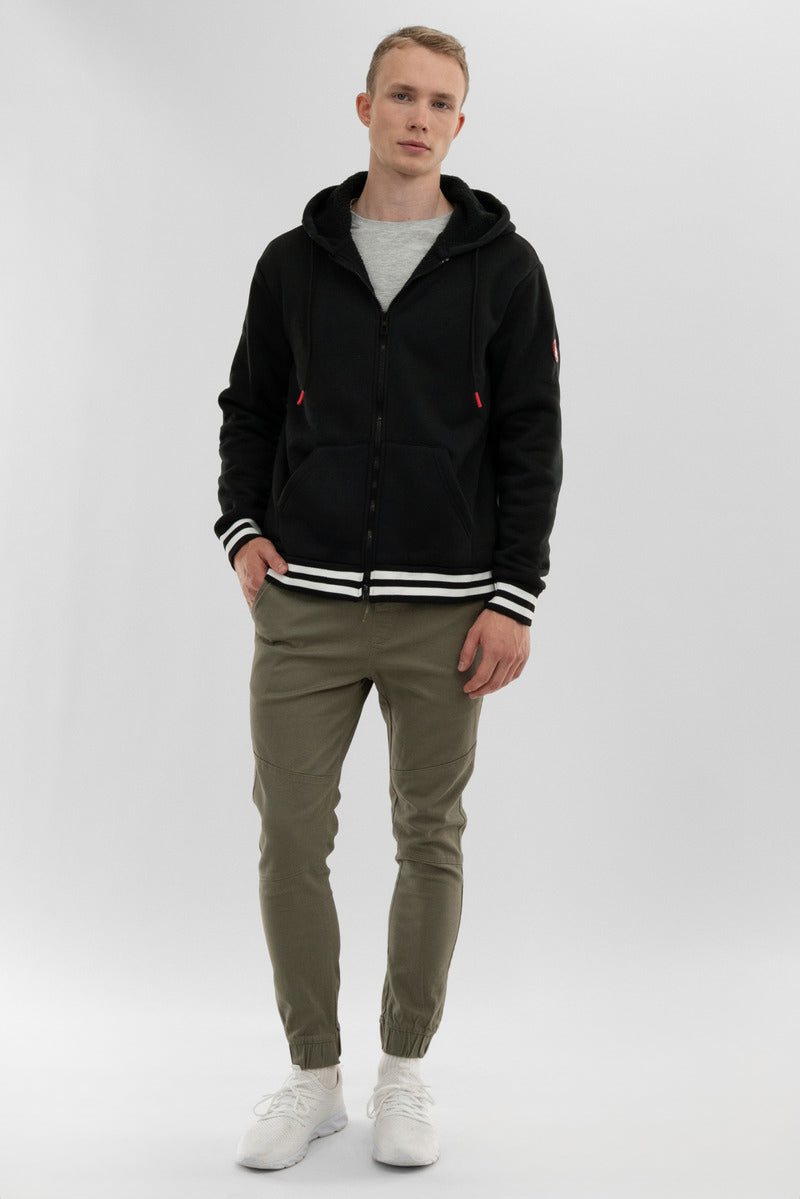 Canada Weather Gear Fleece Lined Zip Up Hoodie - Black