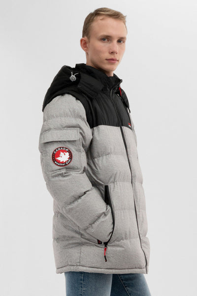 Canada Weather Gear Removable Sleeve Bomber Jacket - Grey