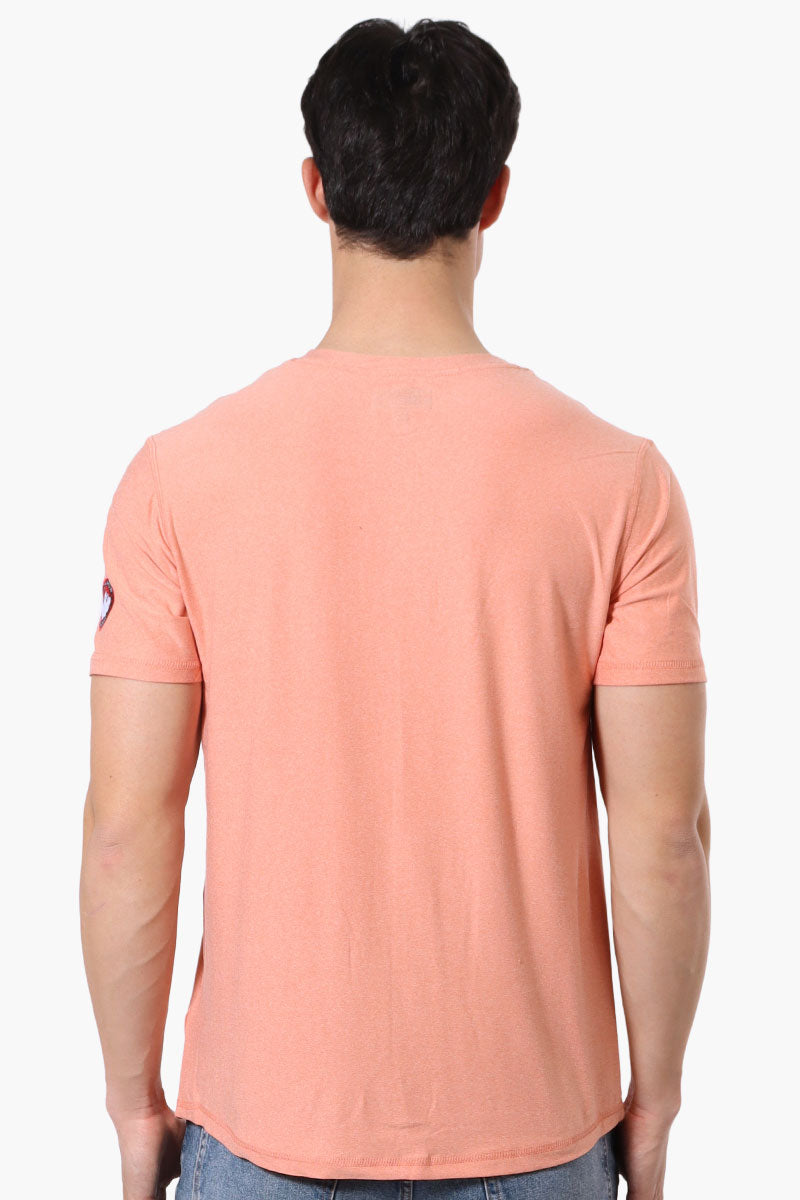 Canada Weather Gear Basic Henley Tee - Pink - Mens Tees & Tank Tops - Canada Weather Gear