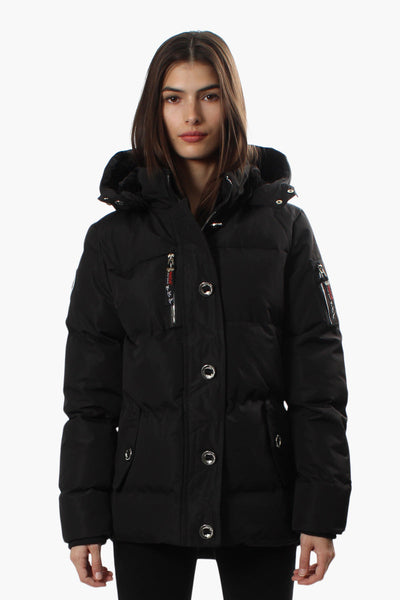 Canada Weather Gear Flap Pocket Parka Jacket - Black - Womens Parka Jackets - Canada Weather Gear