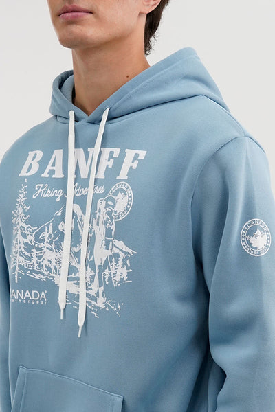 Canada Weather Gear Banff Print Hoodie - Blue