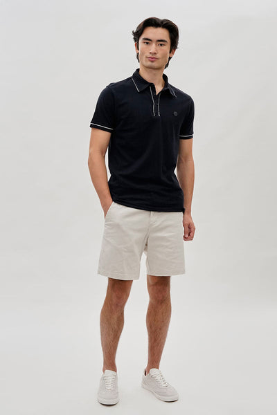 Canada Weather Gear Travel Collection Piping Detail Polo Shirt - Navy - Mens Polo Shirts - Canada Weather Gear