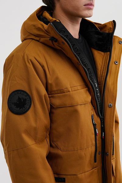 Canada Weather Gear Faux Fur Lined Hood Parka Jacket - Camel