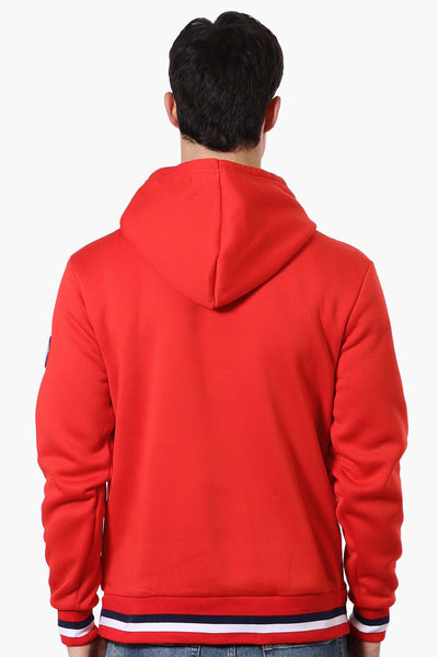 Essentials Super Triple Goose Striped Cuff Detail Hoodie - Red - Mens Hoodies & Sweatshirts - Canada Weather Gear