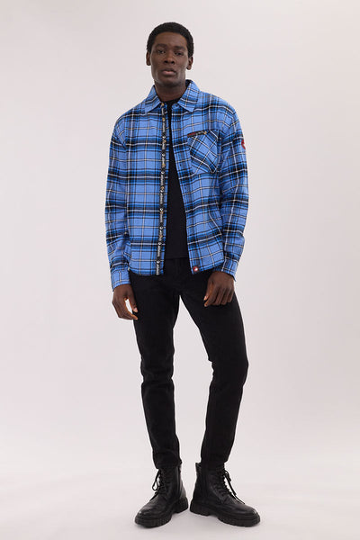 Canada Weather Gear Flannel Button Up Casual Shirt - Blue