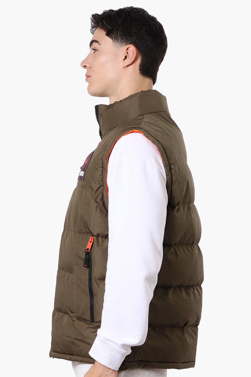 Super Triple Goose Double Pocket Bubble Vest - Olive - Mens Vests - Canada Weather Gear