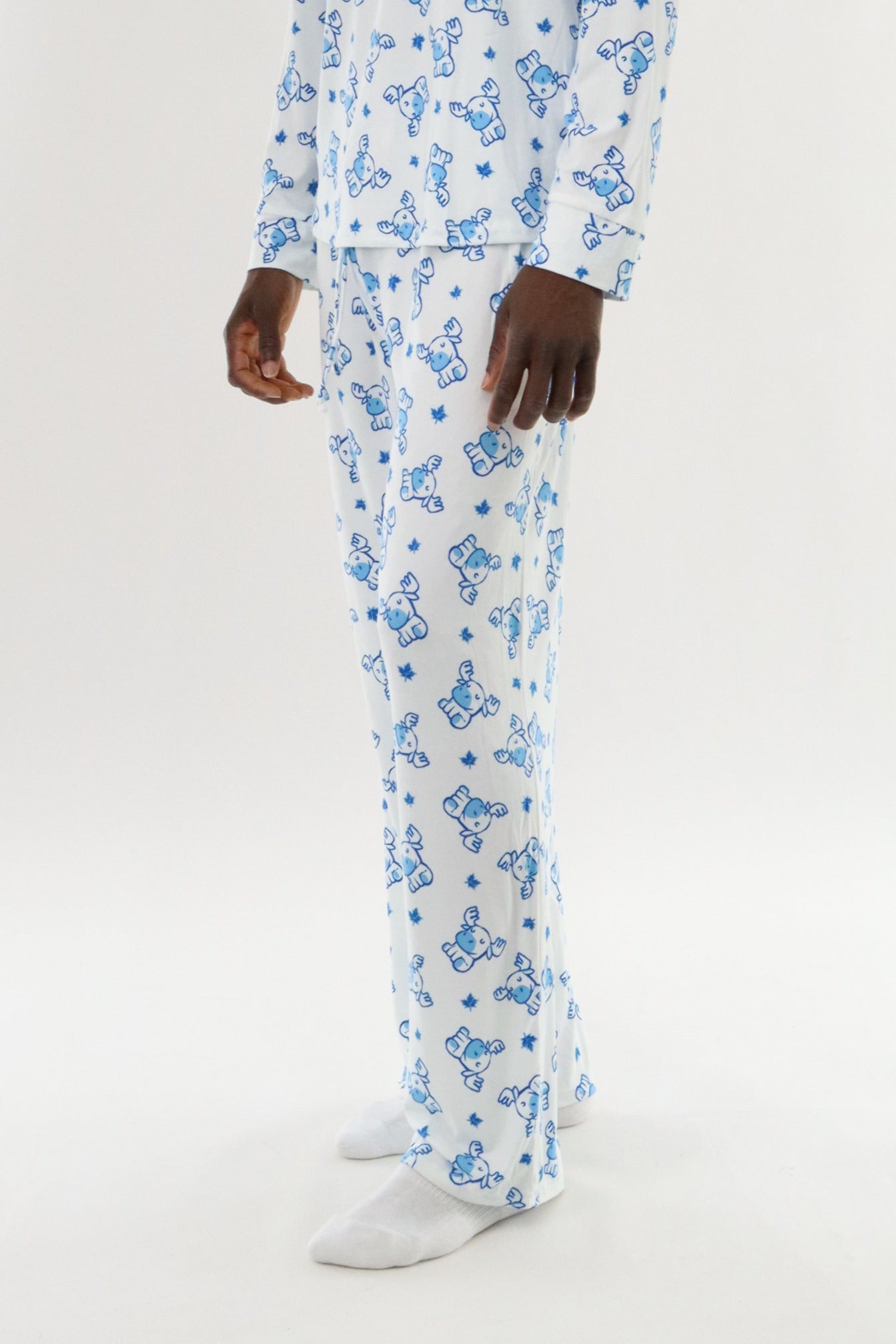 Canada Weather Gear Long Printed Holiday Pajama Pants - White - Mens Pajamas - Canada Weather Gear