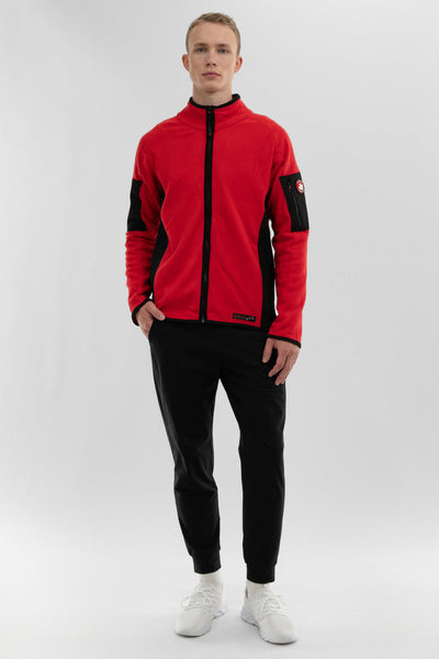 Canada Weather Gear Zip Up Utility Pocket Lightweight Jacket - Red