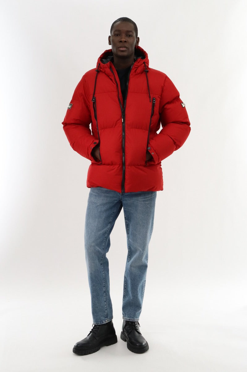 Super Triple Goose Puffer Parka Jacket - Red - Mens Parka Jackets - Canada Weather Gear
