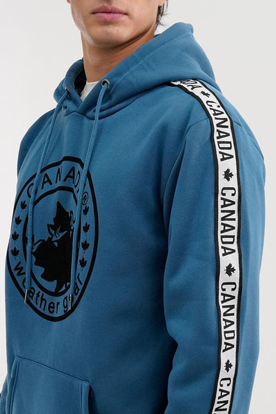 Canada Weather Gear Logo Tape Fleece Hoodie - Teal