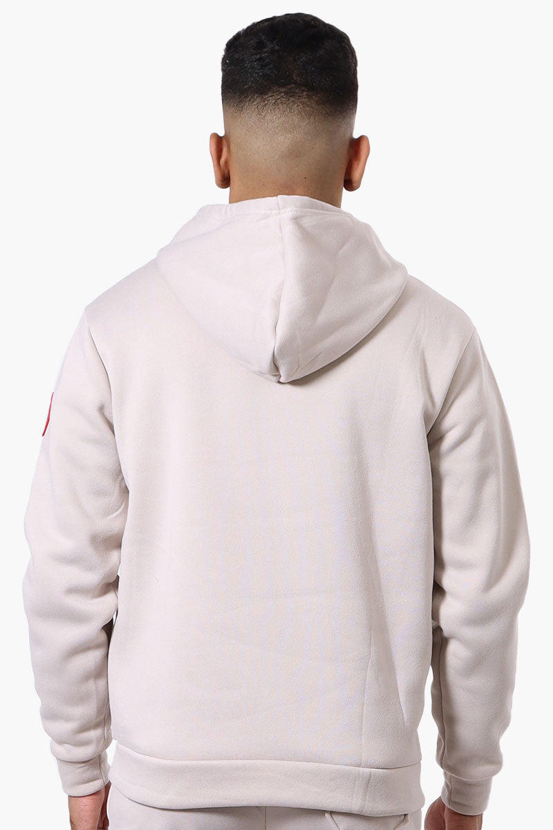 Canada Weather Gear Solid Embossed Logo Hoodie - Beige - Mens Hoodies & Sweatshirts - Canada Weather Gear