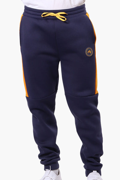 Essentials Super Triple Goose Side Stripe Tie Waist Joggers - Navy - Mens Joggers & Sweatpants - Canada Weather Gear